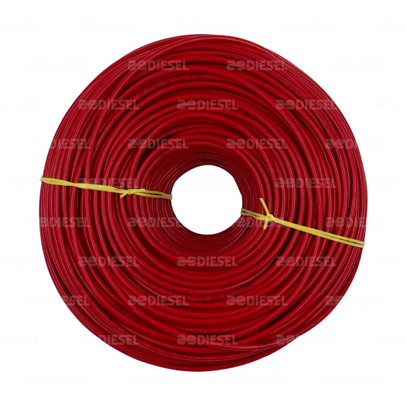 CABLE #10 PLASTICO 100MT ROJO