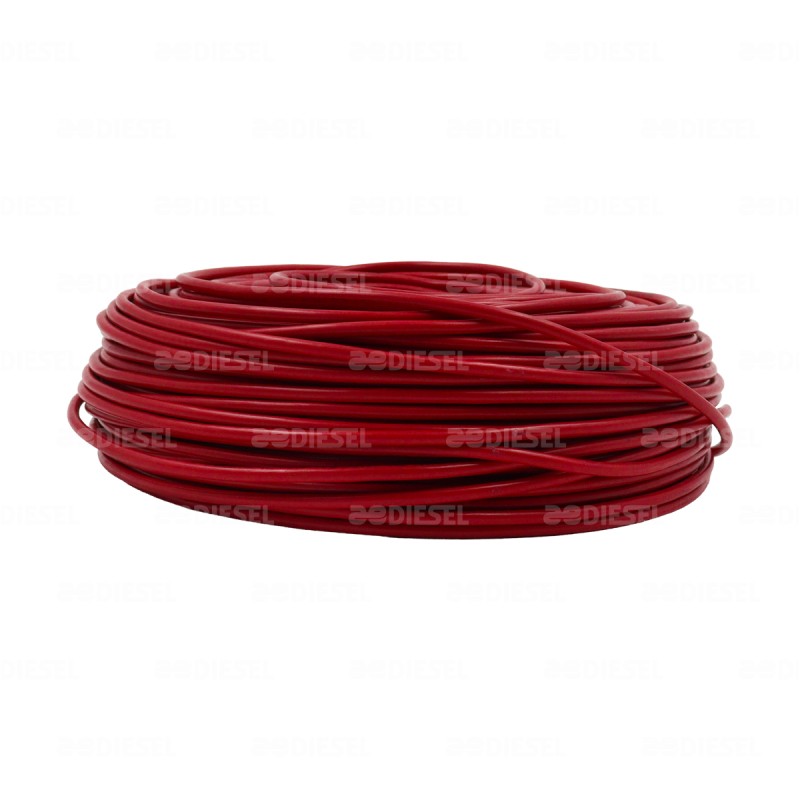 CABLE #10 PLASTICO 100MT ROJO