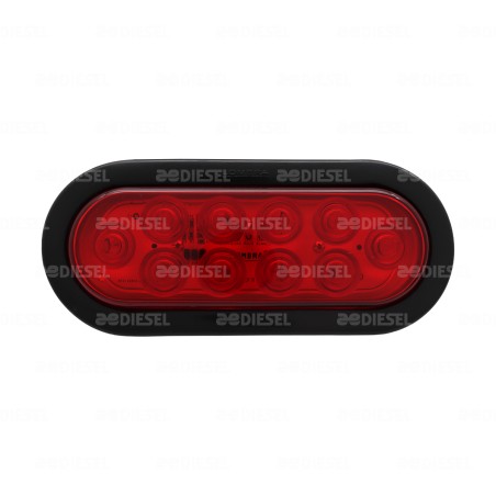 PLAFÓN 12/24V 10 LED ROJO OVALADO ALTA-BAJA