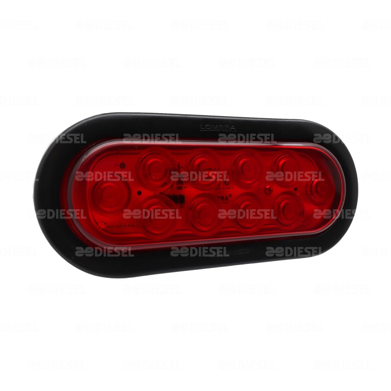 PLAFÓN 12/24V 10 LED ROJO OVALADO ALTA-BAJA