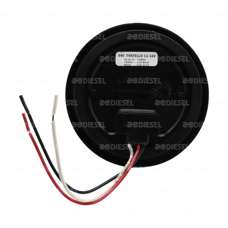 PLAFÓN 12V 10 LED ÁMBAR 4" GOMA DESTELLO