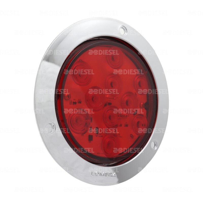 PLAFÓN 12V 10LED ROJO 4" BRIDA CR DESCONTINUADO
