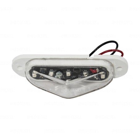 PLAFÓN 12V 5 LED ÁMBAR/CRISTAL PIRÁMIDE