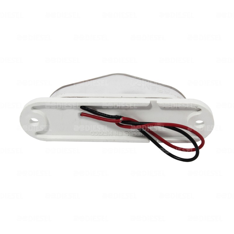 PLAFÓN 12V 5 LED ÁMBAR/CRISTAL PIRÁMIDE