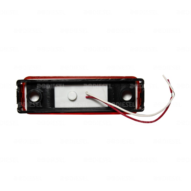 PLAFÓN 12V 4LED ROJO BISEL NEG 19002