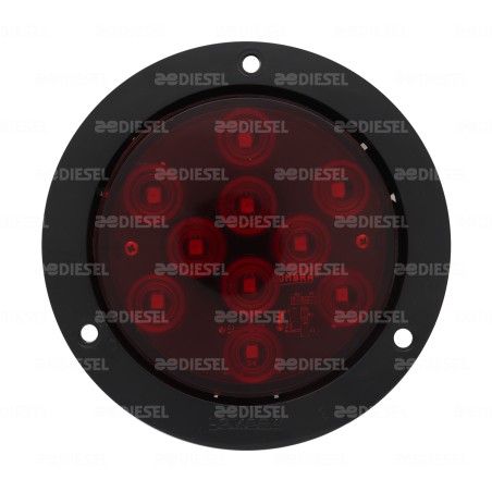 PLAFÓN 24V 10 LED ROJO 4" BRIDA NG C/C