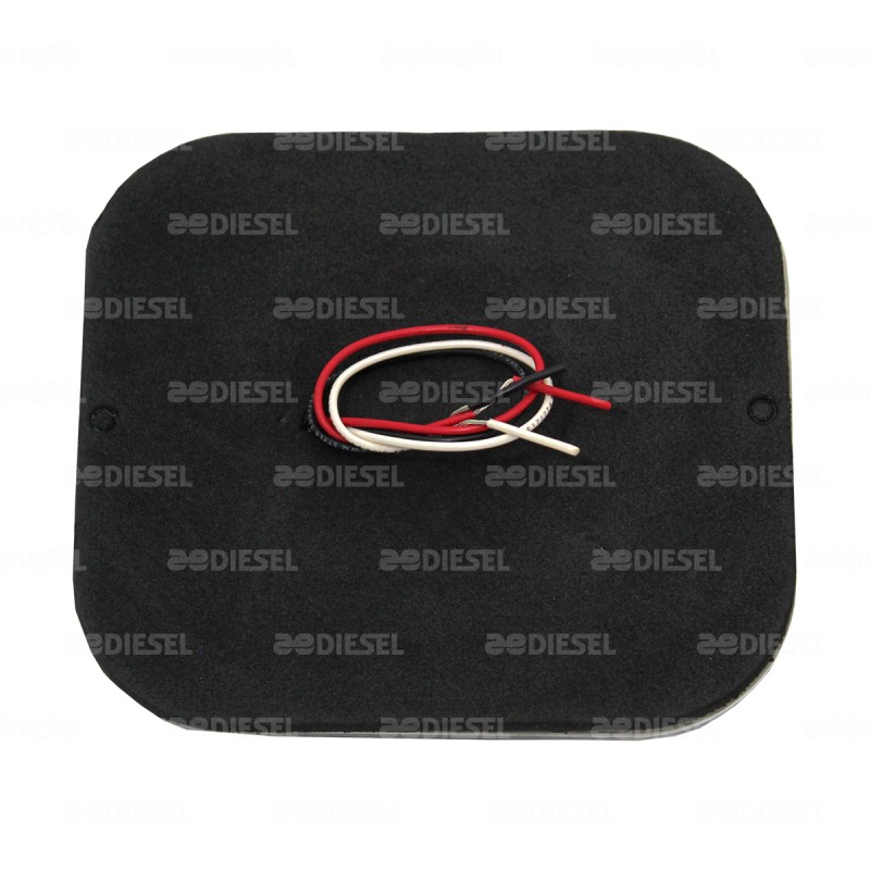 PLAFON 12V 7 LED AMBAR/CRISTAL CUADRADO