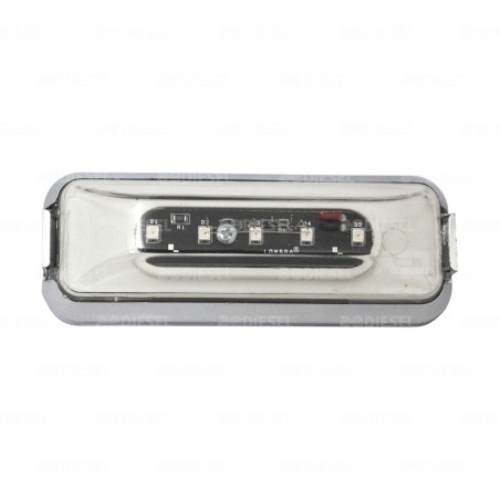 PLAFÓN 12V 5 LED ÁMBAR/CRISTAL CR GRANDE