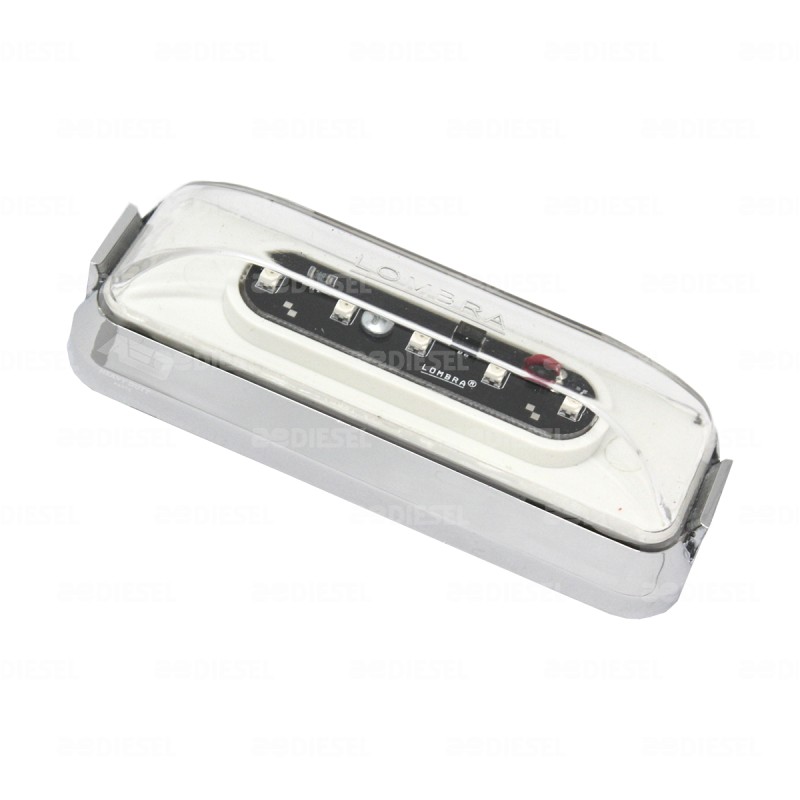 PLAFÓN 12V 5 LED ÁMBAR/CRISTAL CR GRANDE