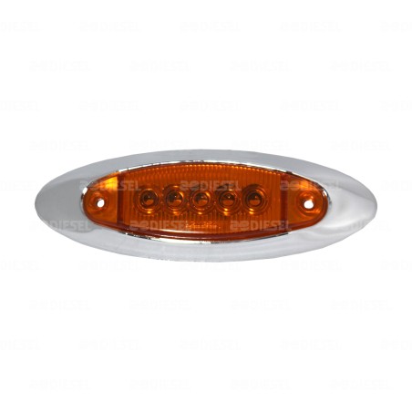 PLAFÓN 12V 5LED ÁMBAR SALMÓN C/B CR