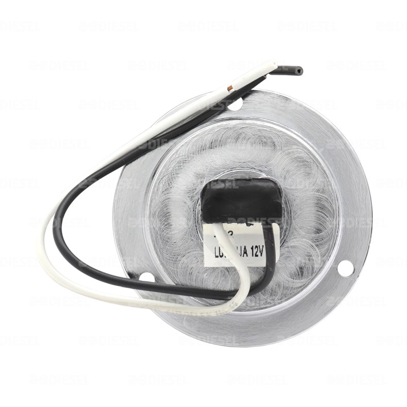 PLAFON 12V 3 LED AMBAR 2" CIR CROMAD