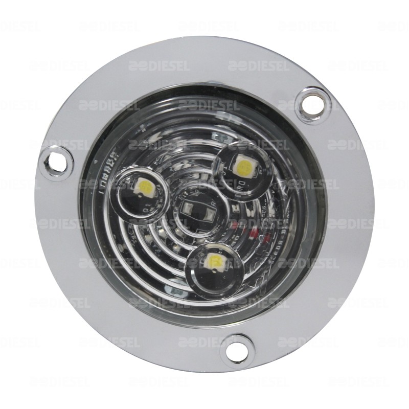 PLAFÓN 12V 3LED CRISTAL 2" REDON B/C