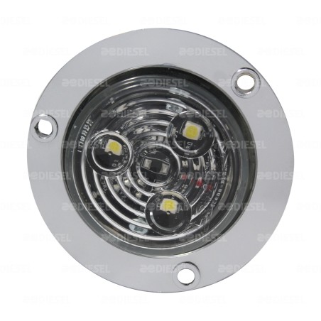 PLAFÓN 12V 3LED CRISTAL 2" REDON B/C