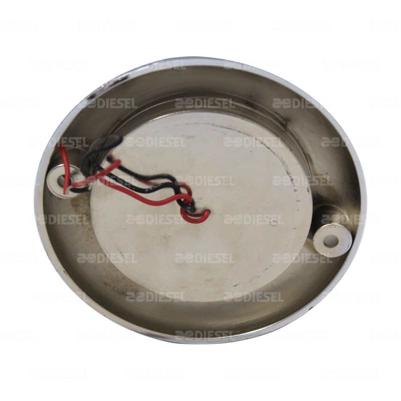 PLAFÓN 12V 2 1/2" 3 LEDS ROJO CIRCULAR CROMADO