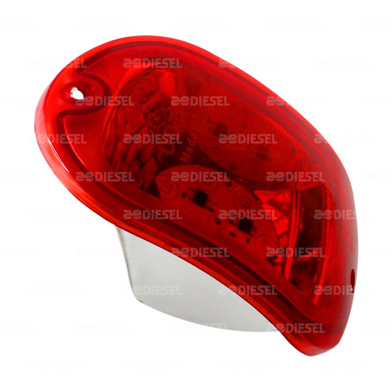 PLAFÓN 12V/24V LED CURVO ROJO ALEGRO