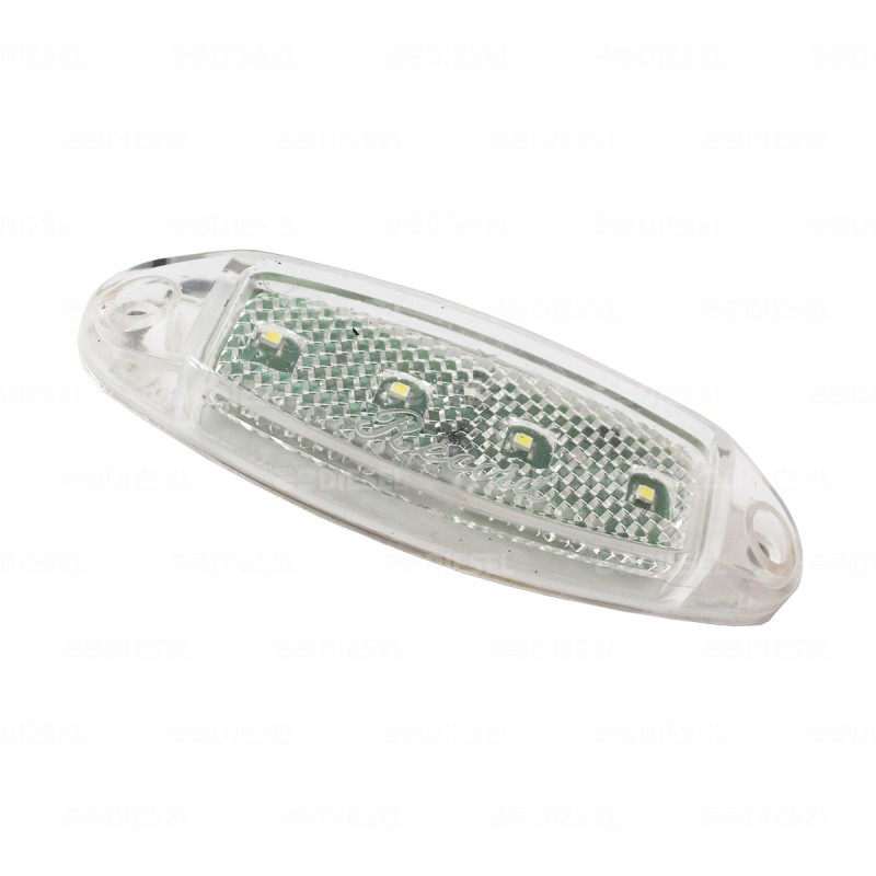 PLAFON 12V 4 LED CRISTAL SALMON
