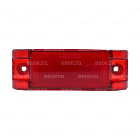 PLAFÓN 12V 5 LED ROJO LATERAL C/REFLEJA