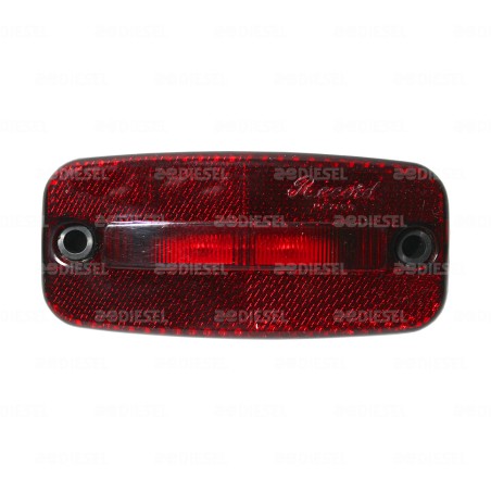 PLAFÓN 12V 3 LED ROJO NAV