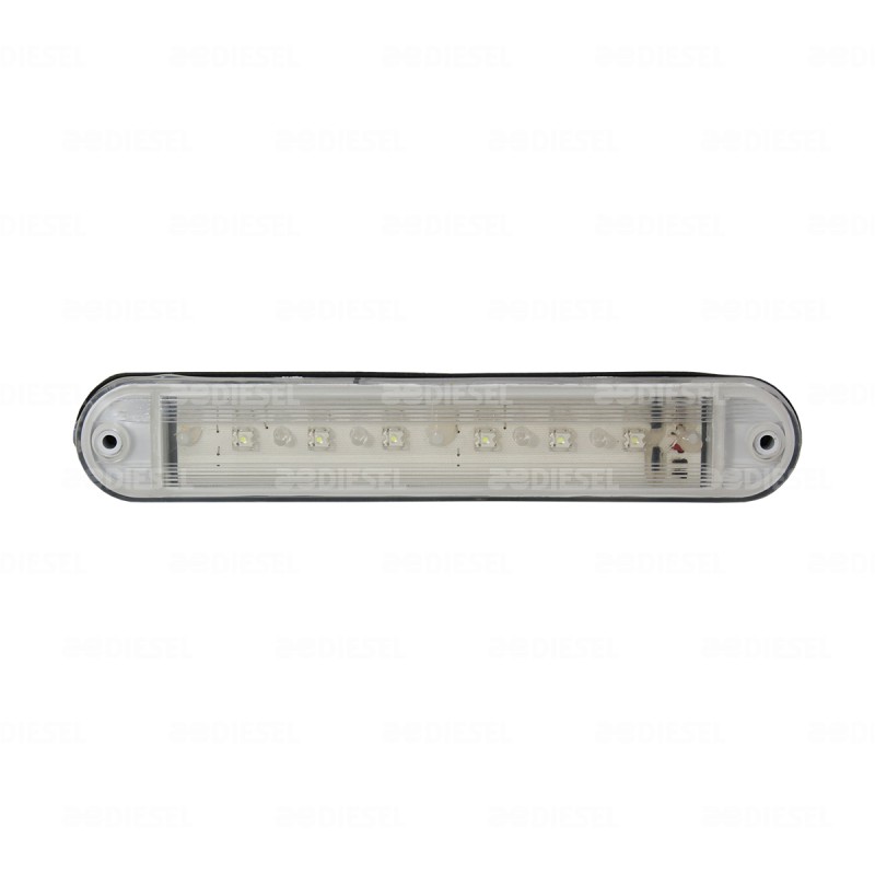 PLAFON 24V WC  LED AZUL MICA CRISTAL