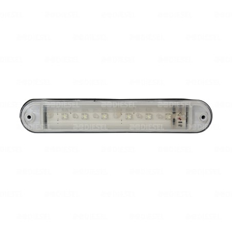 PLAFON 24V WC  LED AZUL MICA CRISTAL