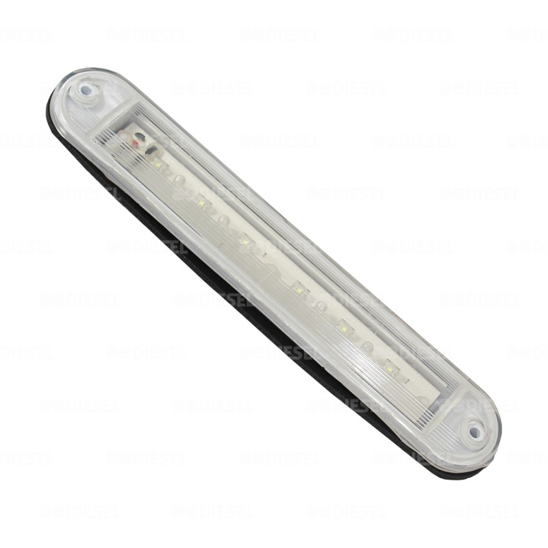 PLAFON 24V WC  LED AZUL MICA CRISTAL