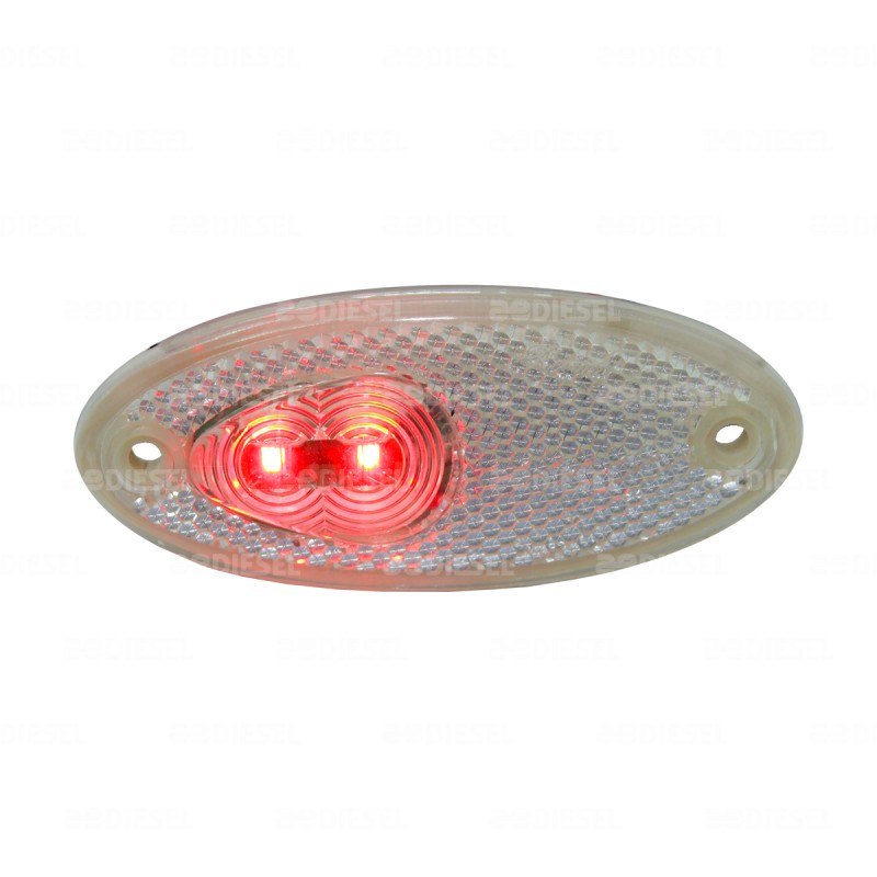 PLAFÓN 24V LED ROJO 7145 CRISTAL I6
