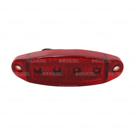 PLAFÓN 12V 4LED ROJO SALMÓN