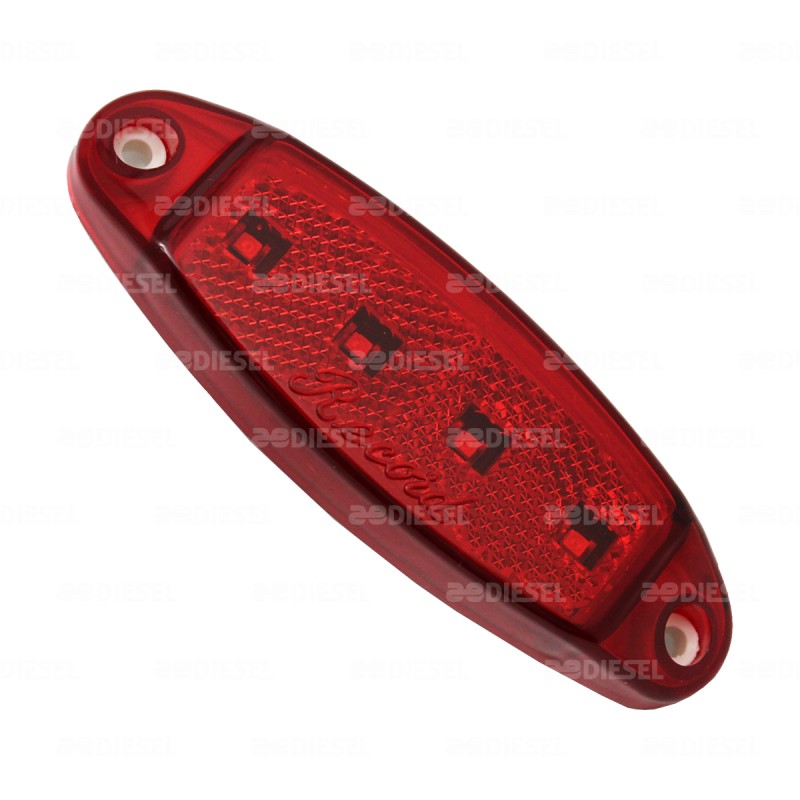 PLAFÓN 12V 4LED ROJO SALMÓN