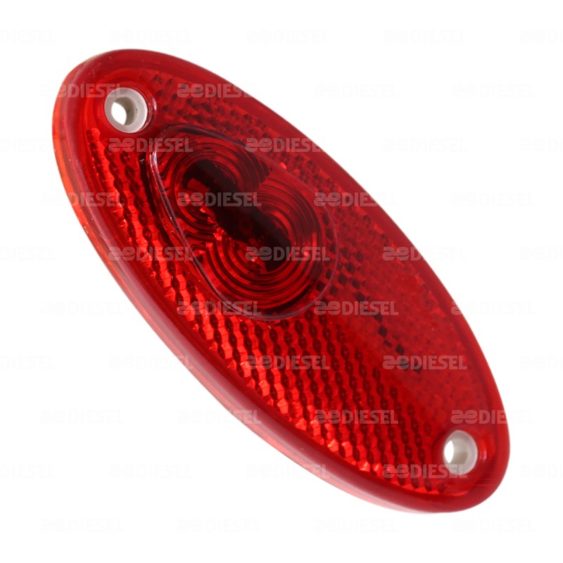 PLAFÓN 12V 2 LEDS ROJO NAVE