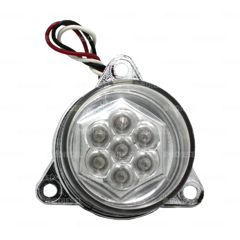 PLAFÓN 24V 7LED ÁMBAR MICA CRISTAL 55MM