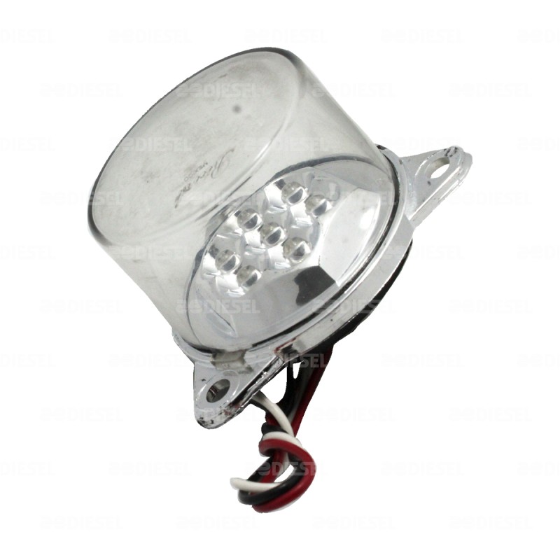 PLAFÓN 24V 7LED ÁMBAR MICA CRISTAL 55MM