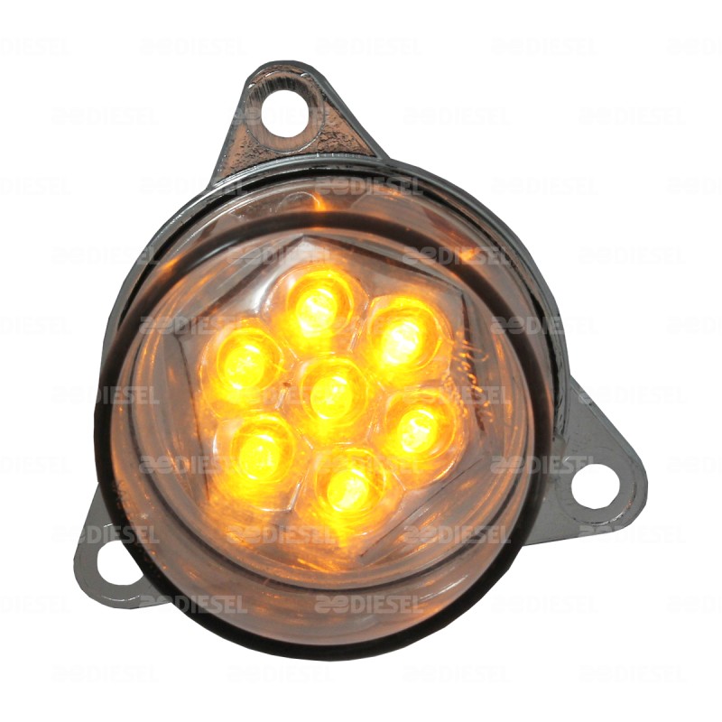 PLAFÓN 24V 7LED ÁMBAR MICA CRISTAL 55MM