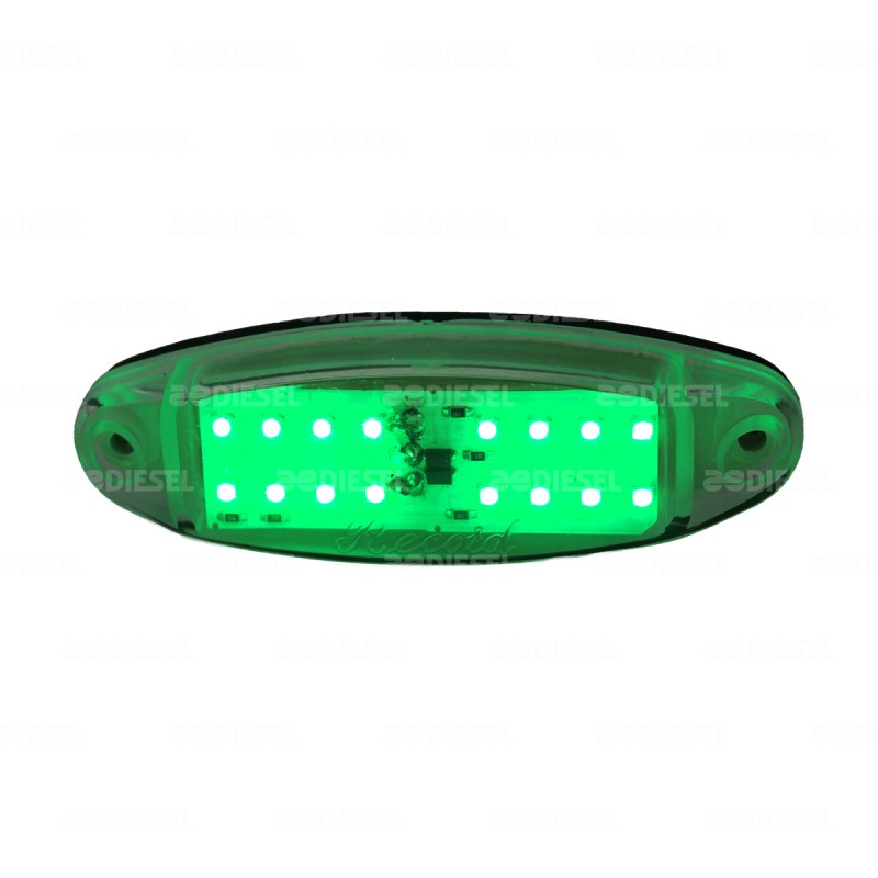 PLAFÓN 12V 16LED VERDE SALMÓN