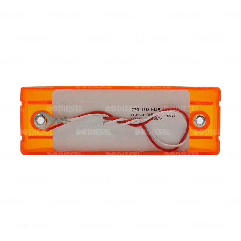 PLAFÓN 12V 5 LED ÁMBAR LATERAL C/REFLEJA