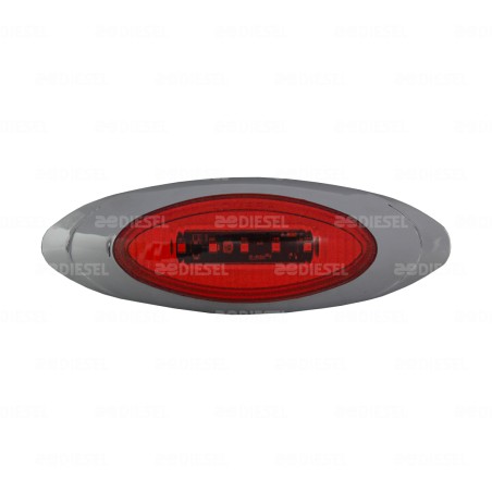 PLAFÓN 12V 5 LED ROJO ELIPTICO CR