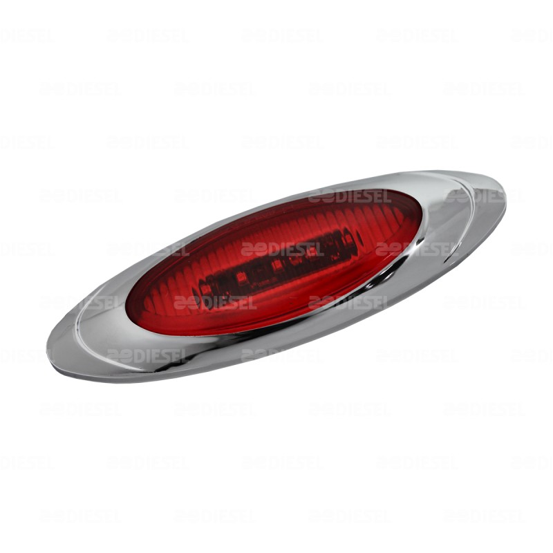 PLAFÓN 12V 5 LED ROJO ELIPTICO CR