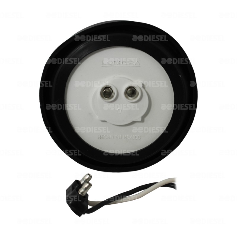 PLAFÓN 12V 2 1/2" 3 LED ÁMBAR CIRCULAR GOMA