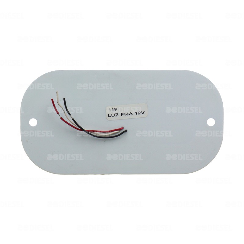 PLAFÓN 12V 10 LEDS ROJO 6" OVALADO SOBREP