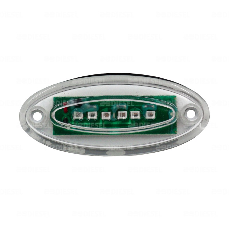 PLAFÓN 24V 6 LEDS CRIST ROJO I6
