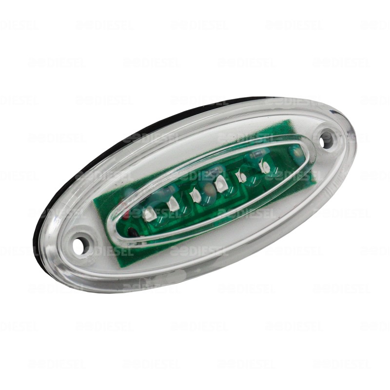 PLAFÓN 24V 6 LEDS CRIST ROJO I6