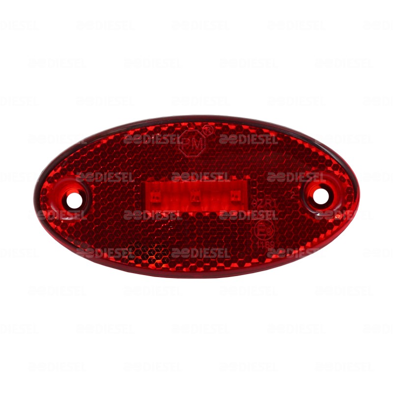PLAFON 12V/24V LED ROJO ELIPTICO