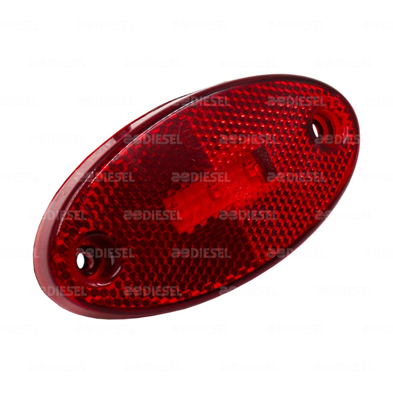 PLAFON 12V/24V LED ROJO ELIPTICO