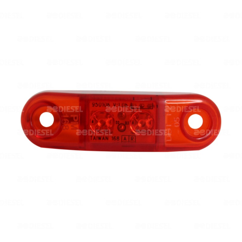 PLAFON 12V/24V 2 LED ROJO LAT NAV AYCO