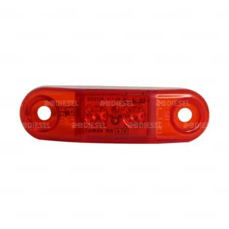 PLAFON 12V/24V 2 LED ROJO LAT NAV AYCO