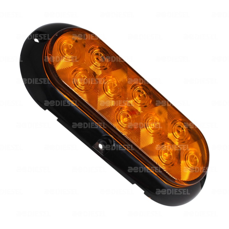 PLAFON 12V/24V-10 LED OVAL AMBAR