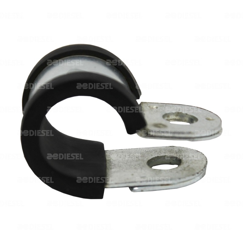 ABRAZADERA CON NEOPRENO 3/4" CON PERFORACIÓN 1/4