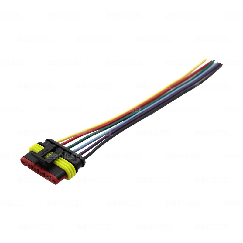 CONECTOR 6 VÍAS CON CABLE