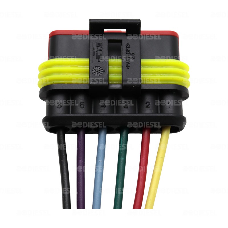 CONECTOR 6 VÍAS CON CABLE