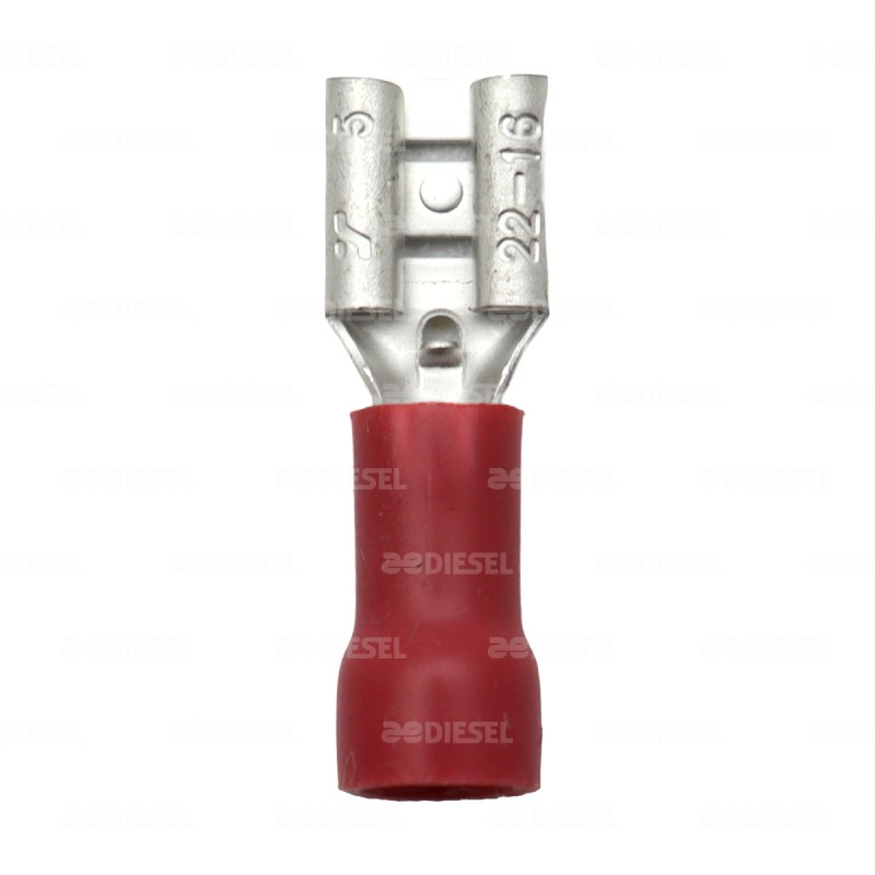 TERMINAL MINI ENCHUFE 187 ROJA GROUNTEK