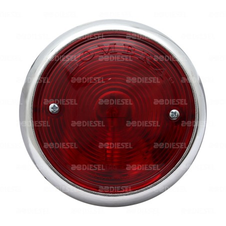 PLAFÓN ROJO OPERADOR C/BASE CROM-DESCONTINUADO